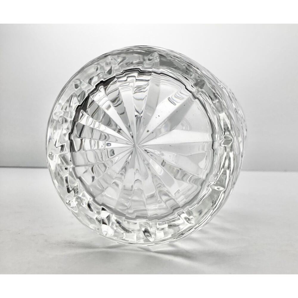 1980s Contemporary Crystal Wine & Spirit Decanter 11 1/4” 30oz, Fan & X Cuts - Picture 6 of 6